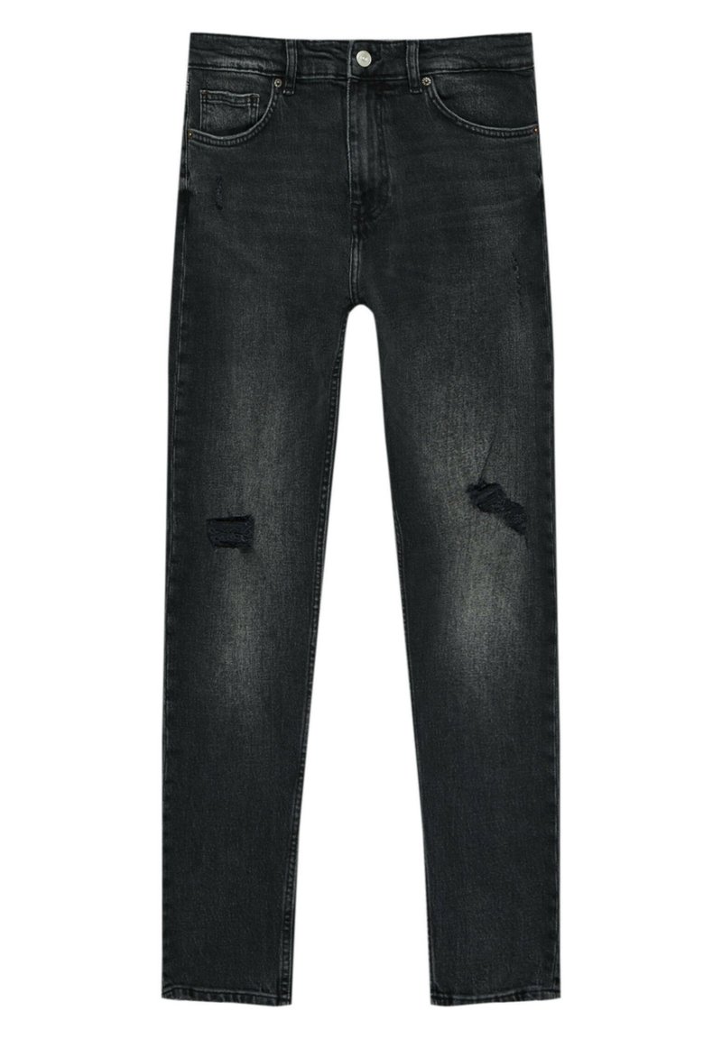 PULL&BEAR Straight leg jeans gemêleerd zwart