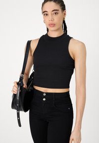 ONLY ONLRAIN FLARED  - Široké džíny - washed black