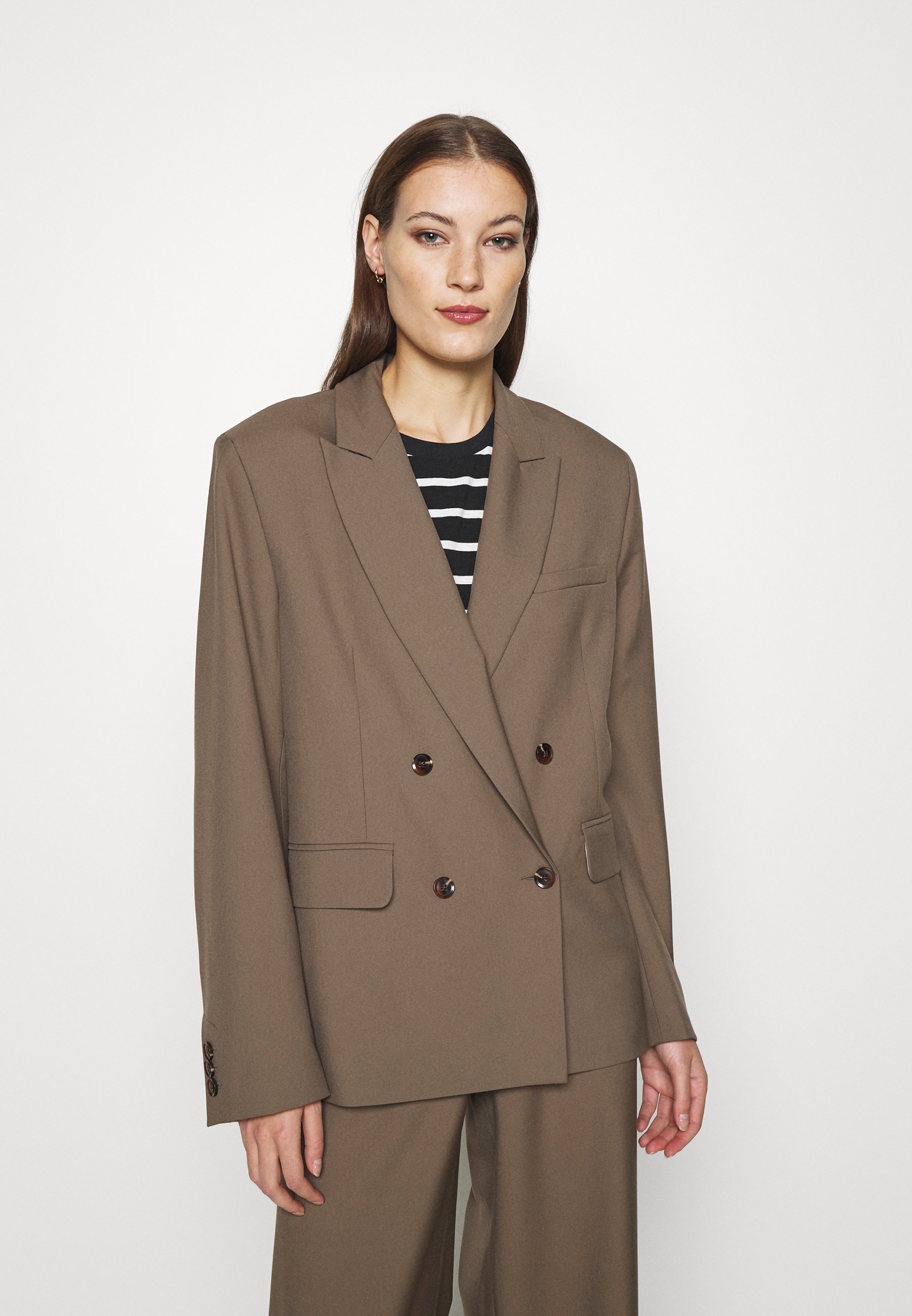 Samsøe Samsøe ZEPHERINE - Short coat - black olive/mottled olive -  Zalando.co.uk