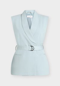 SHAWL COLLAR SLEEVELESS BLAZER - Blazer - sage
