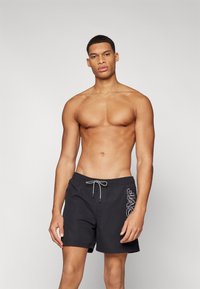 Jack & Jones - DOUBLE LOGO - Badeshorts - black Thumbnail-Bild 1