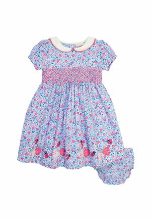 JoJo Maman Bébé FLORAL EMBROIDERED SMOCKED REGULAR FIT SET - Dienas kleita - pink ladybird ditsy