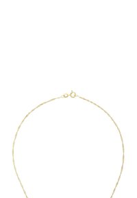 Collana d'oro con design a catena attorcigliata. Dotata di un sicuro moschettone. La texture liscia e la finitura lucida ne esaltano l'aspetto.