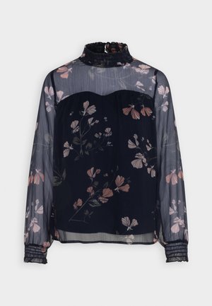 Vero Moda VMMARYA HIGHNECK - Blúzka - navy blazer/hallie