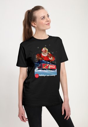 COCA COLA SANTA HOLIDAYS ARE COMING - T-shirt imprimé - black
