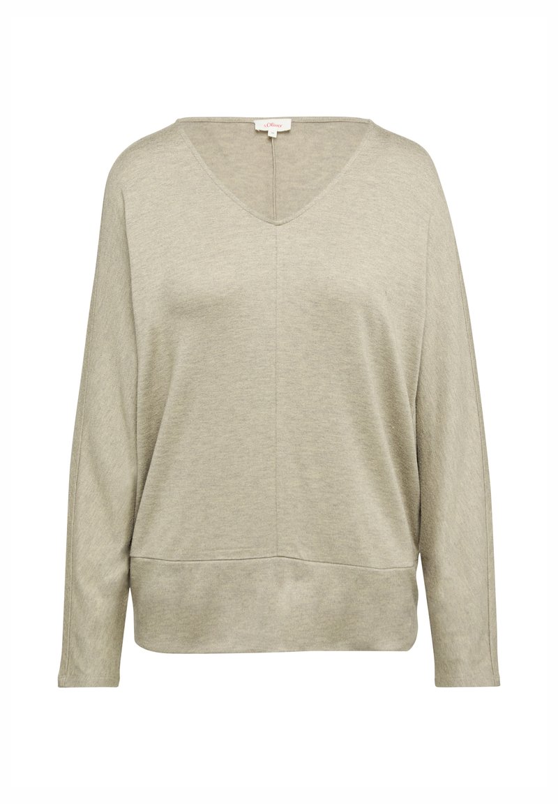 s.Oliver Longsleeve lichtbruin mêleerd