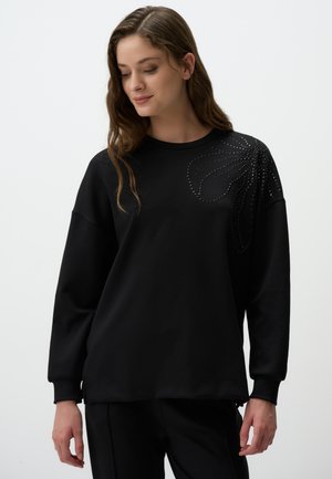 EMBELLISHED - Sweatshirt - black