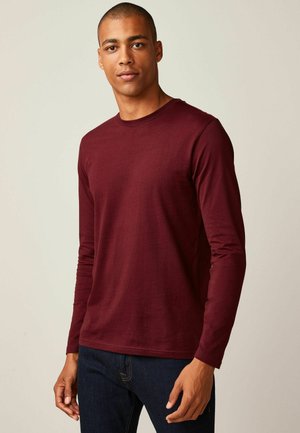 LONG SLEEVE CREW NECK - Top s dlhým rukávom - burgundy red