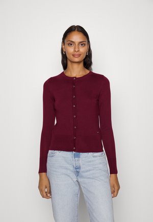 CARDIGAN ANNA - Cardigan - dark dusty red
