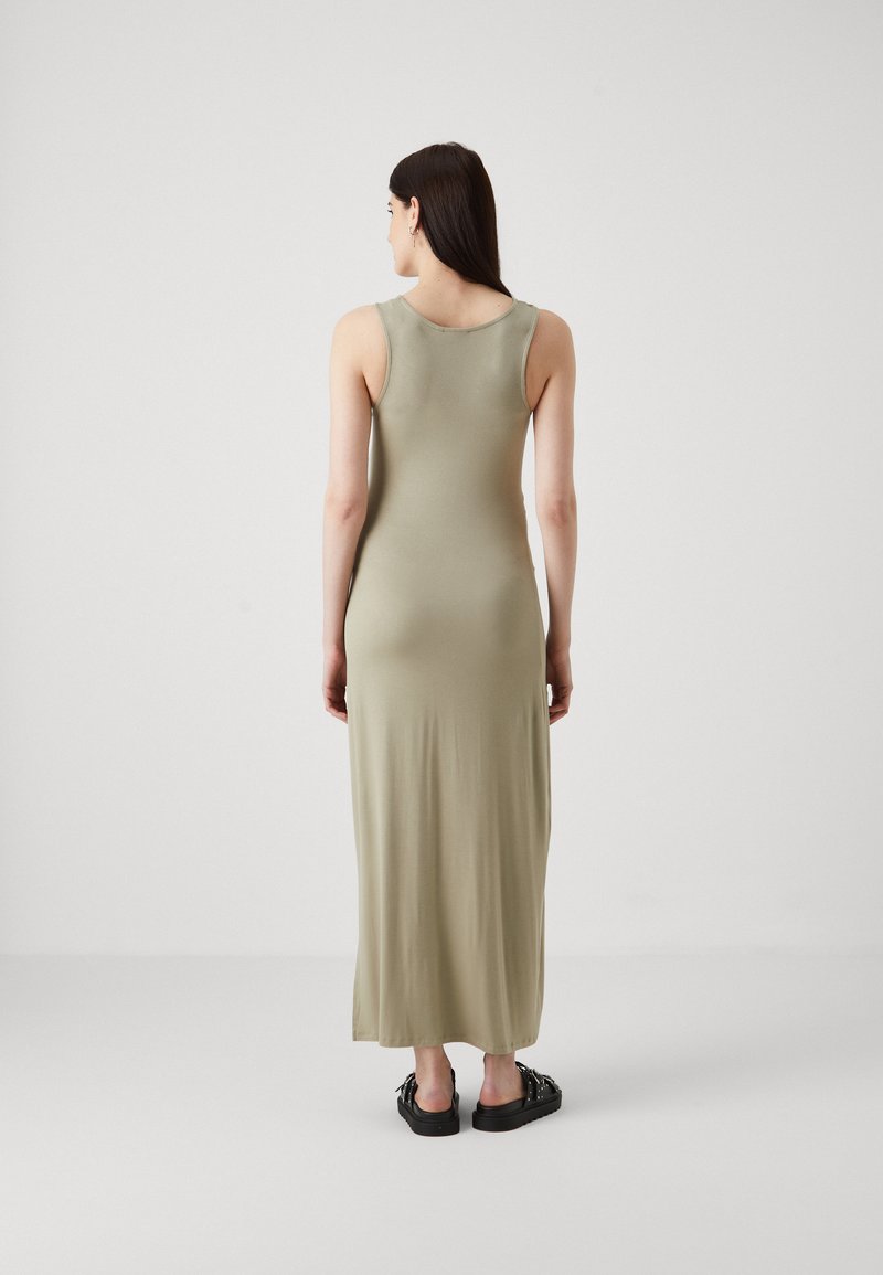 ONLY MATERNITY OLMKIALA KNOT DRESS - Maxi dress - silver sage/silver-coloured  - Zalando.co.uk