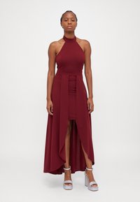 WAL G PETITE YANNY HALTER NECK - Obleka iz džersija - cherry wine