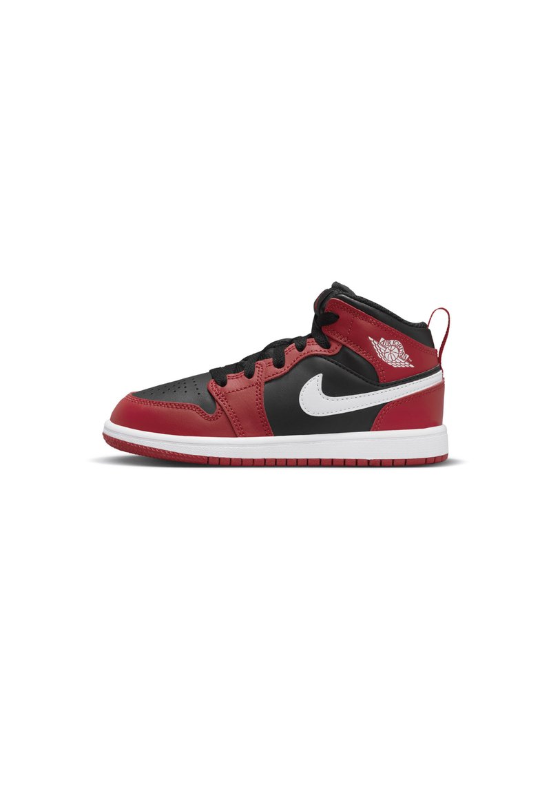 Jordan 1 MID UNISEX - Baskets montantes - black gym red white