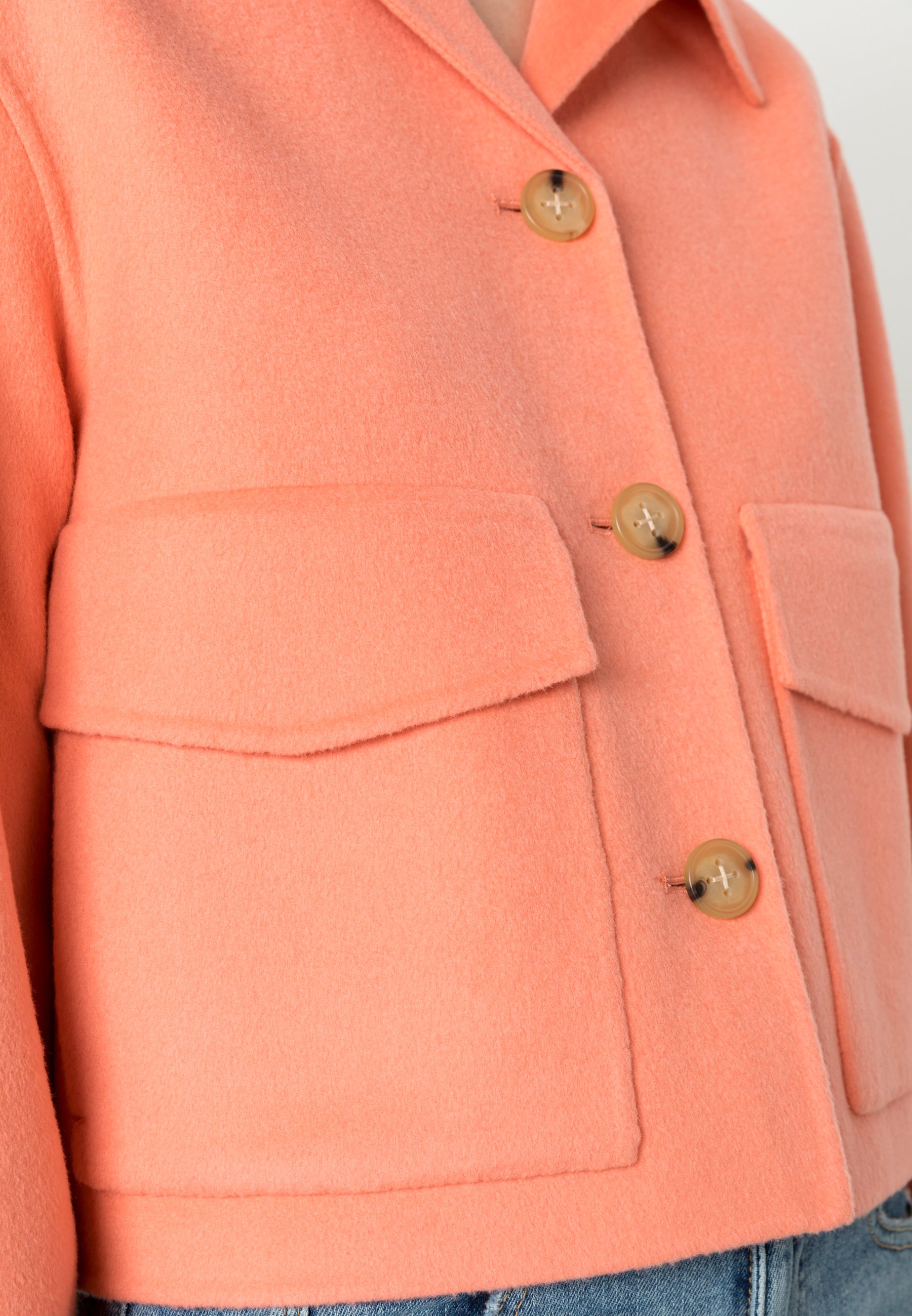 peach cropped jacket