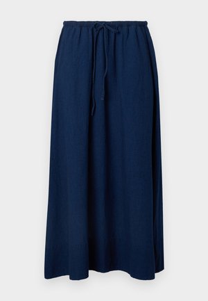 GATHERED SKIRT - Μάξι φούστα - dark blue
