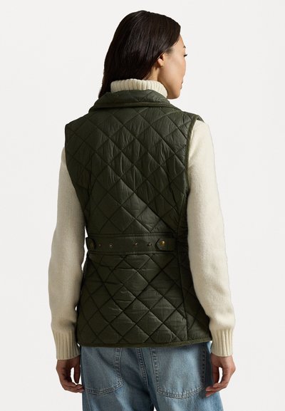 Polo Ralph Lauren CORDUROY TRIM QUILTED VEST - Väst - ranger green