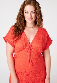 MS Mode Robe longue - coral red