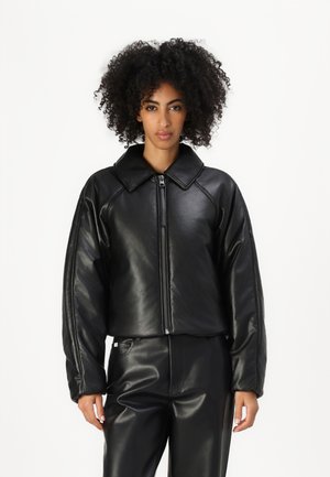 HUGO FURORA - Faux leather jacket - black