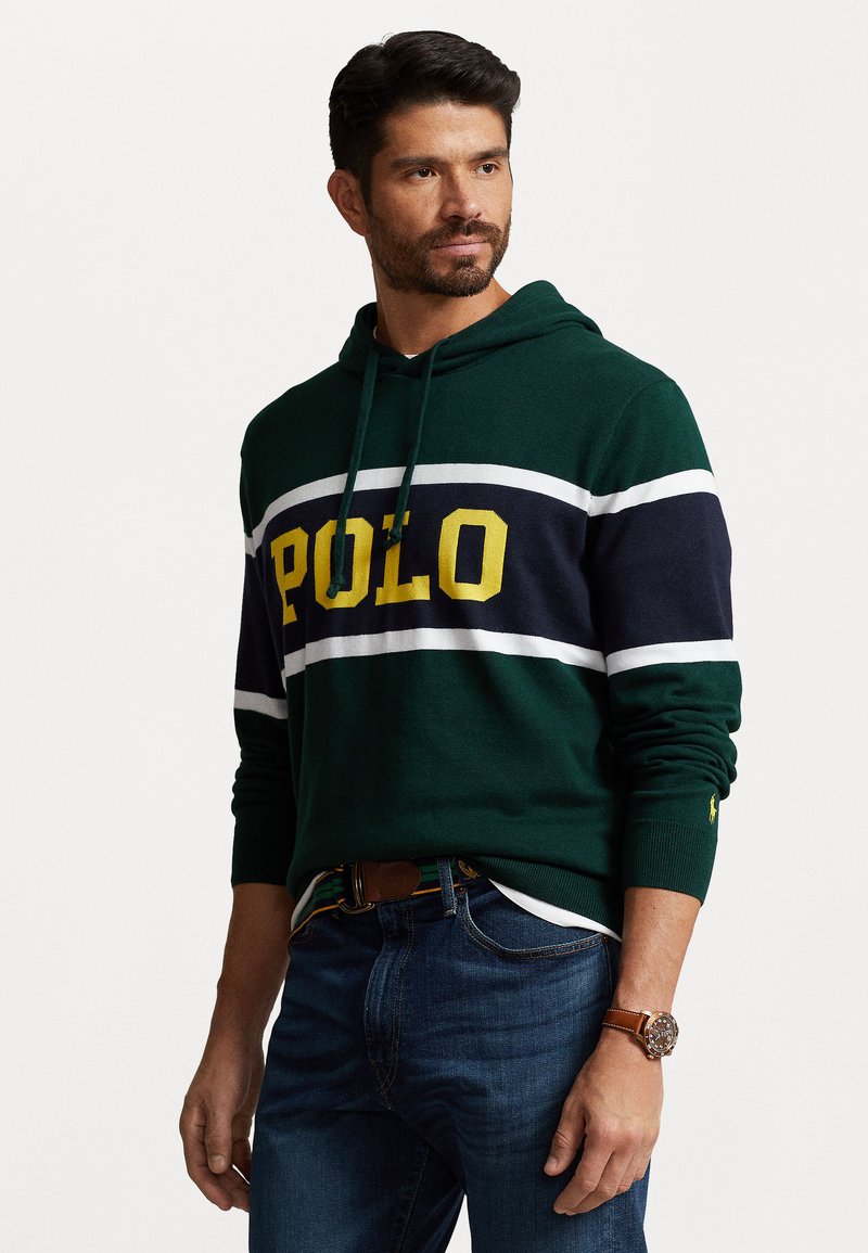 Polo Ralph Lauren Big & Tall - HOOD LONG SLEEVE - Sweat à capuche - hunt club green combo, Agrandir