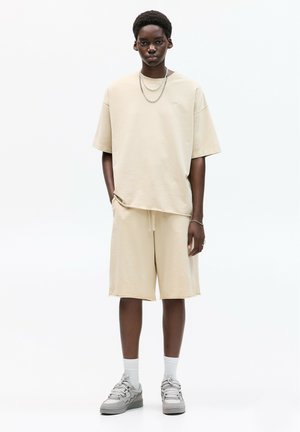 PULL&BEAR SHORT SLEEVE - Osnovna majica kratkih rukava - sand