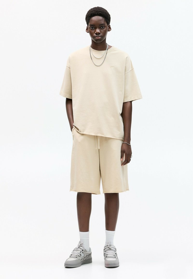 PULL&BEAR SHORT SLEEVE - T-shirts basic - sand