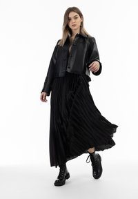 DreiMaster Leren jas - schwarz