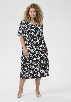 Jumper dress - black chalk flower print