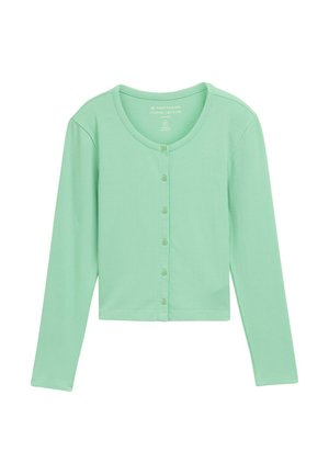 LANGARM MIT KNOPFLEISTE - Kardigán - light garden green