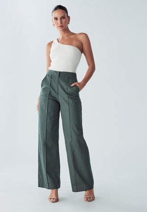 AMIE - Stoffhose - dark olive