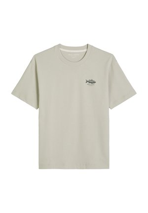 Marc O'Polo, MARC O'POLO T-SHIRT LOOSE MIT FISCH-RÜCKENPRINT   - T-shirt imprimé - grey kit