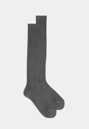 Long Ribbed - Chaussettes hautes - grigio medio melange