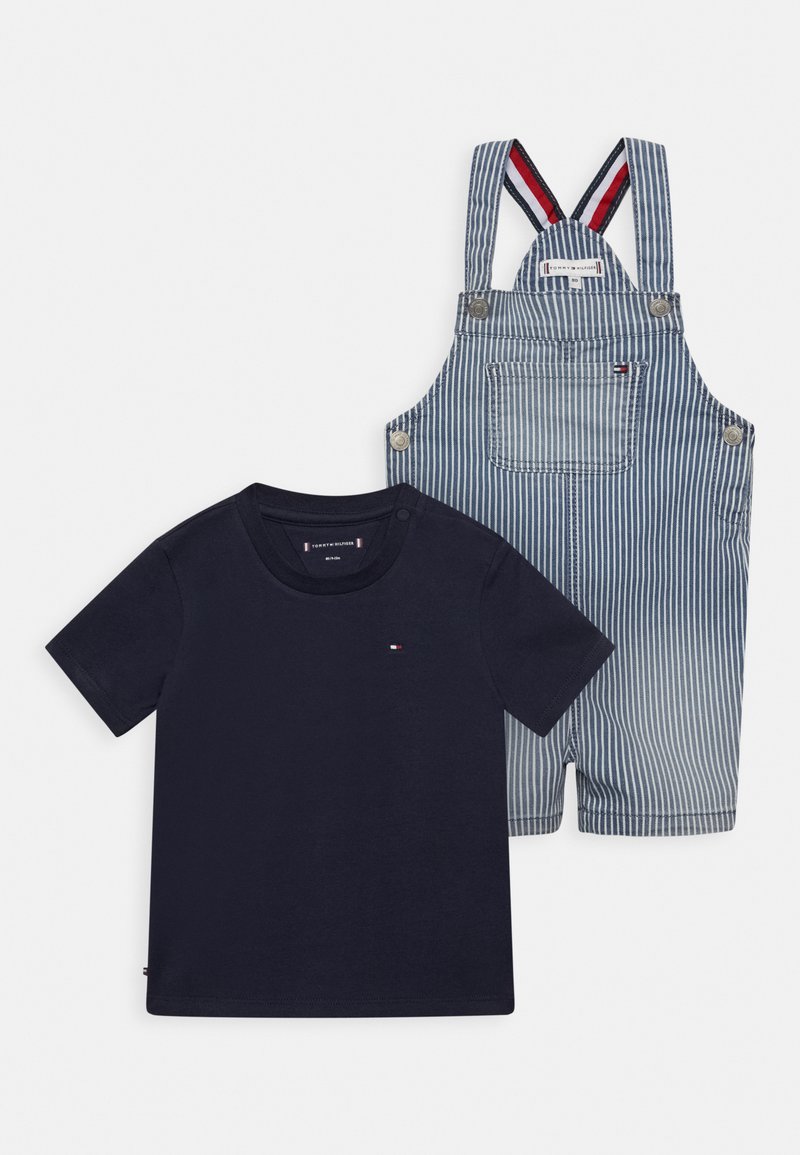 Tommy Hilfiger BABY DUNGAREE SET TShirt basic twilight navy