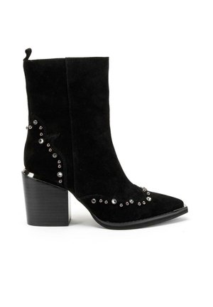 Cowboy- / bikerstøvlette - black denim