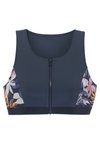 CROP - Bikinitopp - nachtblau bedruckt