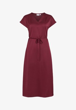 VILA, Midi VIELLETTE Short sleeved - Φόρεμα ημέρας - cabernet