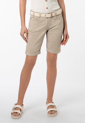 BERMUDA MIT GÜRTEL - Shorts - beige
