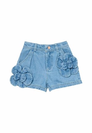 Angel & Rocket, REGULAR FIT - EDEN 3D FLOWER DENIM SHORTS - Farkkushortsit - blue