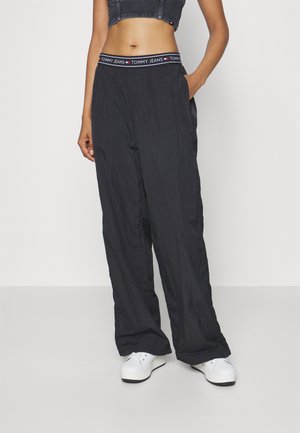 BAGGY TAPING TRACKPANT - Hlače - black