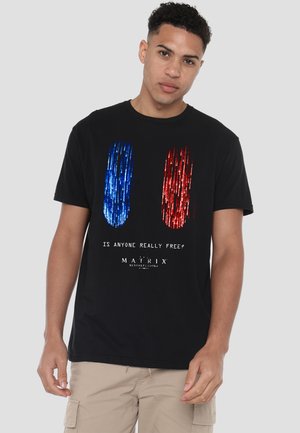 Cotton Soul, THE MATRIX (2021)/IS ANYONE REALLY FREE? - Print T-shirt - black