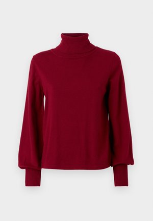 VILA VIAMANDA TURTLE NECK - Strikkegenser - cabernet