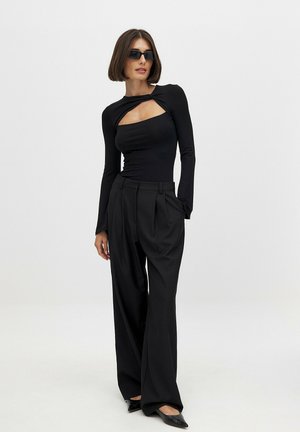 NA-KD Top s dlhým rukávom - black