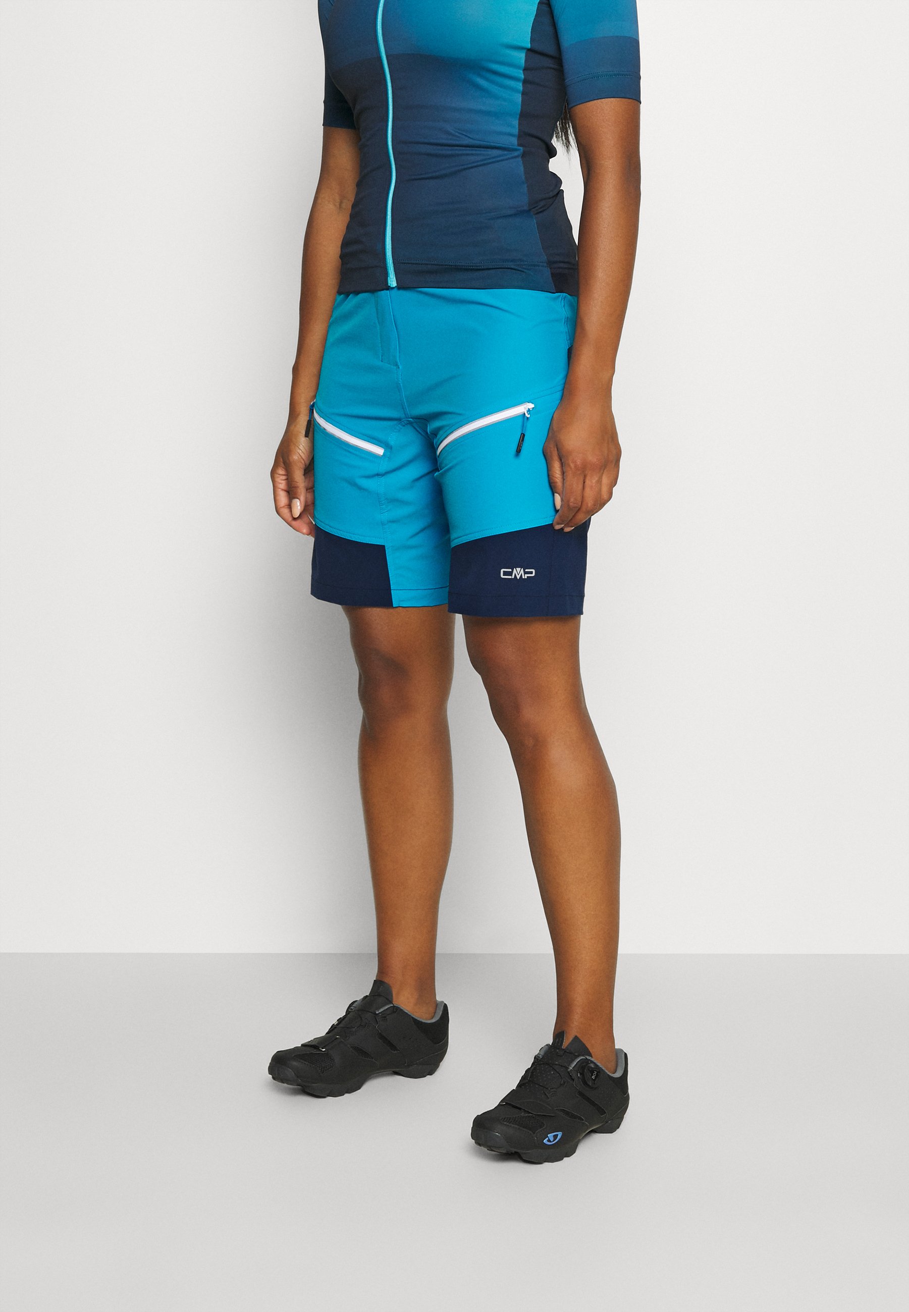 CMP 2IN1 WOMAN FREE BIKE BERMUDA WITH INNER UNDERWEAR - Pantaloncini  sportivi - ibiza/celeste - Zalando.it