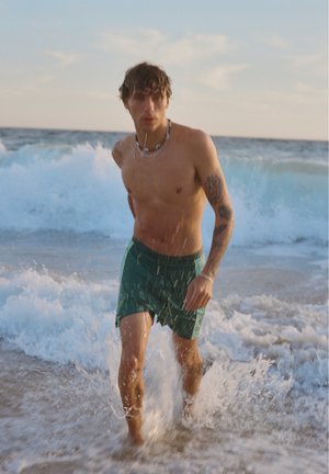 PULL&BEAR, PANEL - BOARD SHORTS - Shorts da mare - green