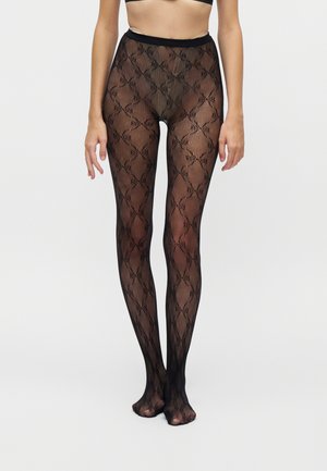ONLY, ONLSIENNA FISHNET PATTERN - Чорапогащи - black detail:bows