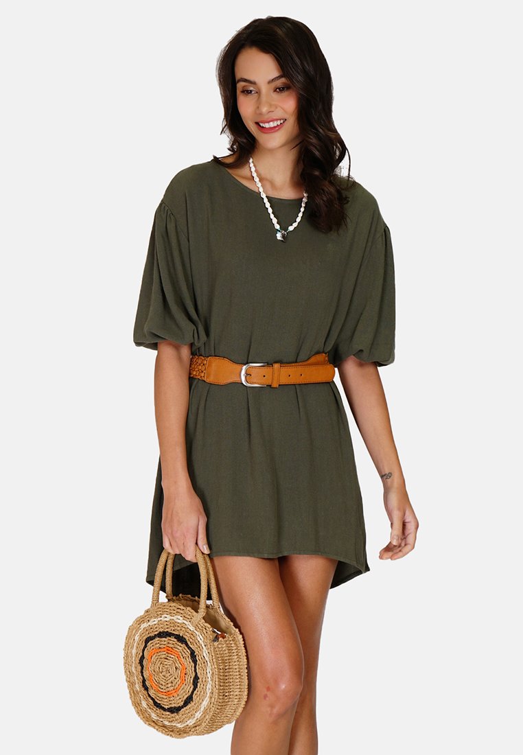 Le Jardin Du Lin Jurk kaki