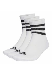 3-STRIPES CUSHIONED MID-CUT - Sportsocken - white   black