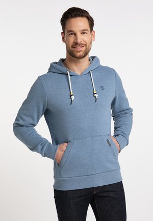Hoodie - blau melange