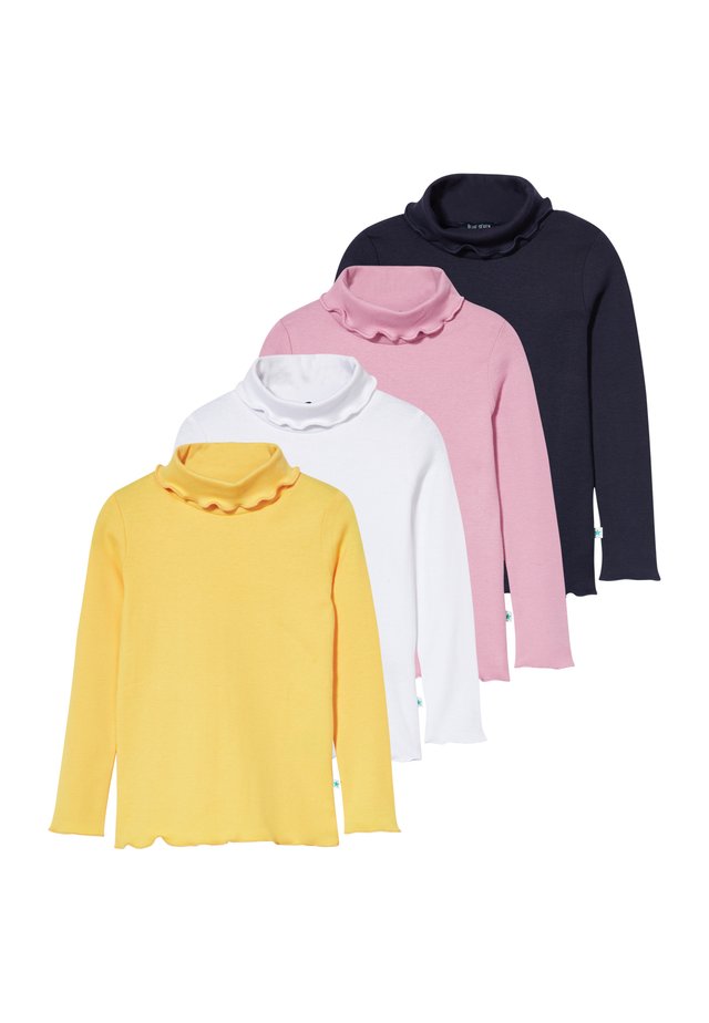 KIDS ROLLNECK MULTI 4 PACK - Langarmshirt - weiß original/sun/mauve/nachtblau