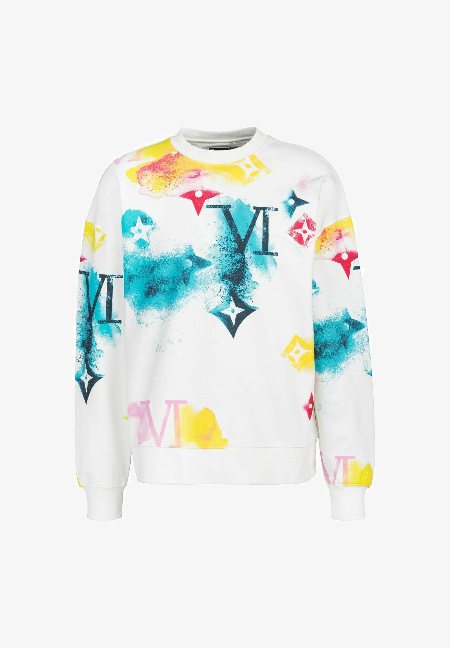 Rcj Louis Vuitton Watercolor Giant Monogram Sweatshirt White Louis