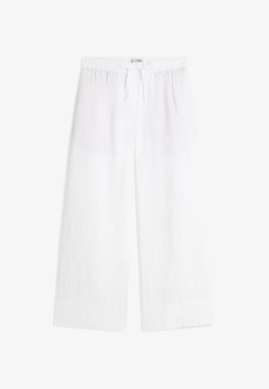 Tommy Hilfiger, RELAXED WIDE LEG PURE LINEN TROUSERS - Bukse - optic white