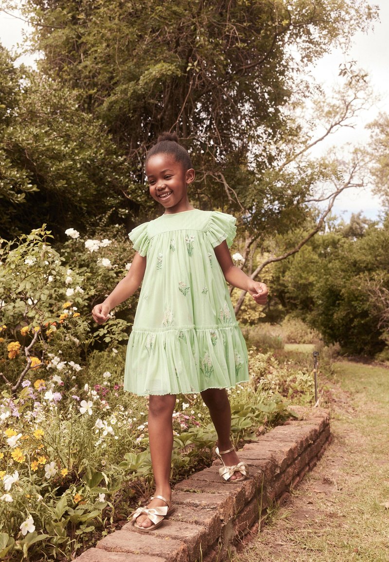 laura ashley green dress EMBROIDERY FLORAL-REGULAR FIT - Cocktail / Party dress - TOP360M89